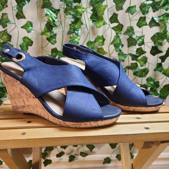 Chelsee Girl Women's Coastal Blue Pleather High Heels Summer Sandals - Picture 4 of 16